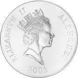 2003 Prince William's 21st Birthday 1 kg Silver Proof Coin - Alderney obverse