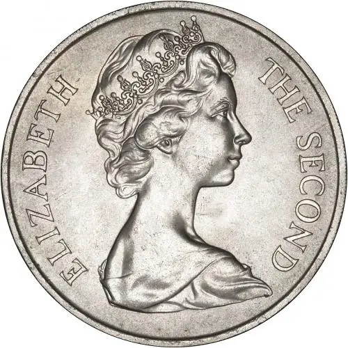 1970 Silver Proof Manx Cat Crown Elizabeth II Second Portrait Arnold Machin 