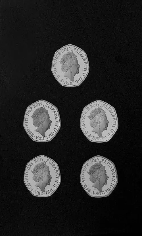 2019 Base Metal 50 Years of the 50p 5 Coin British Culture Set Obverse