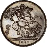 1889 Victoria Jubilee Head Silver Crown