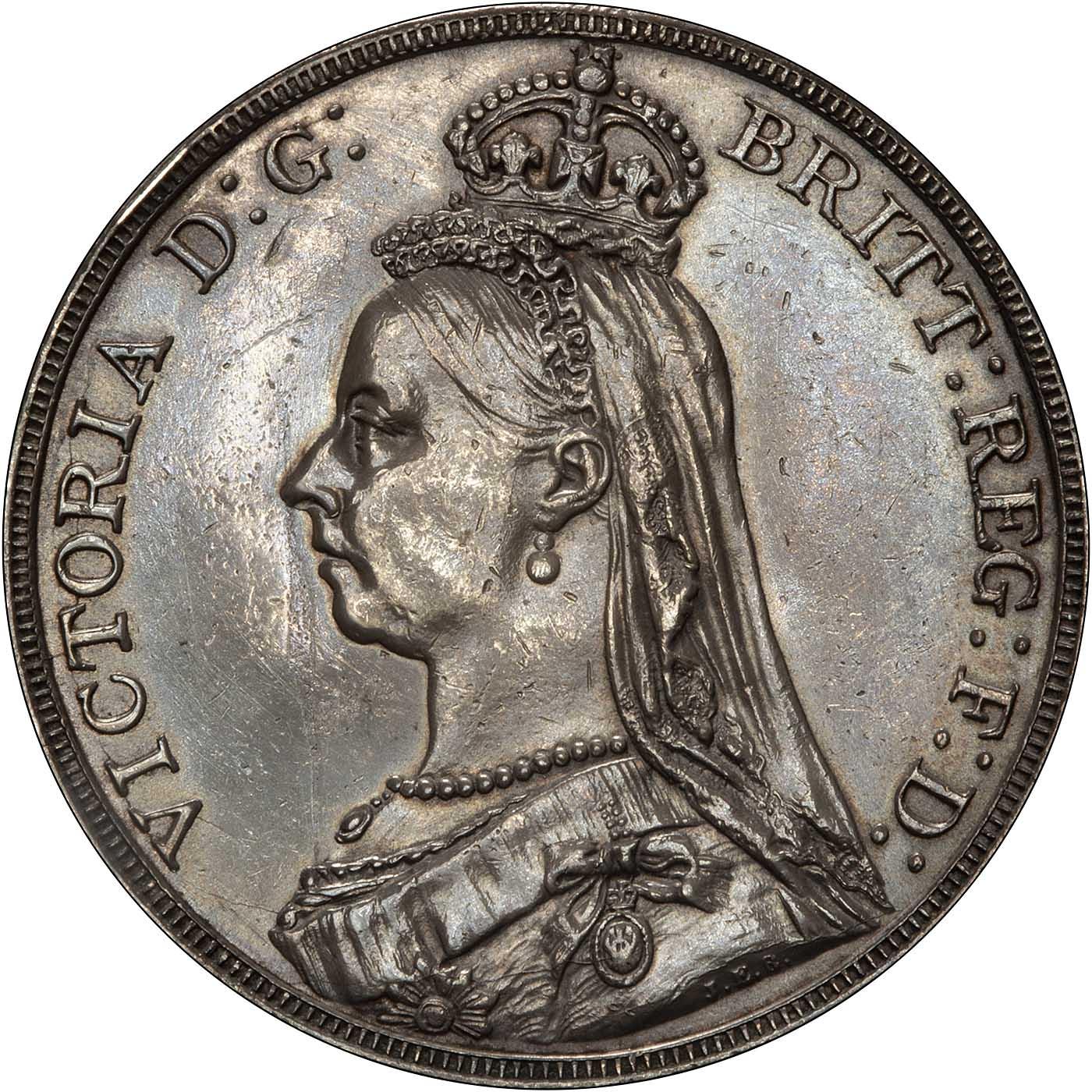 ヴィクトリア女王ジュビリーヘッド・クラウン銀貨／1889年／イギリス