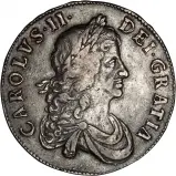1668 Charles II Silver Crown Obverse