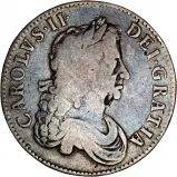 1671 Charles II Silver Crown Obverse