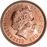 2003 Gold Sovereign Bullion Coin obverse chards image crop