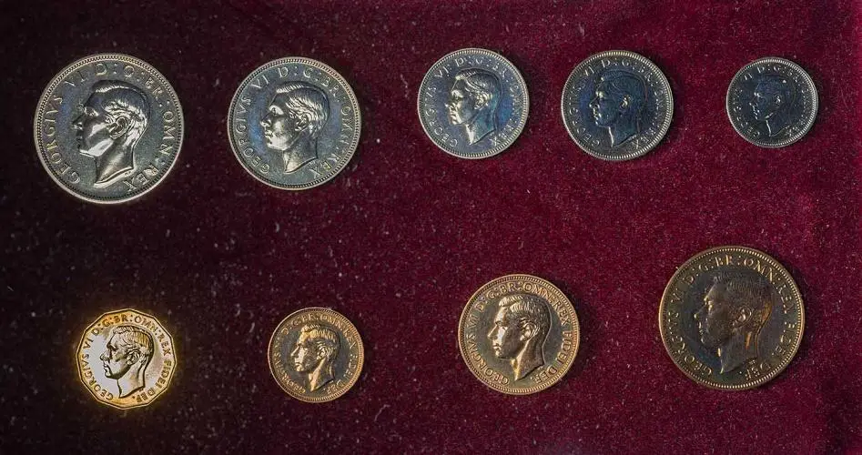 1951 Nine Coin Proof Set aFDC Reverse