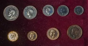 1951 Nine Coin Proof Set aFDC Reverse