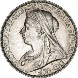 1899 Victoria Old Head Silver Florin Coin Obverse aEF