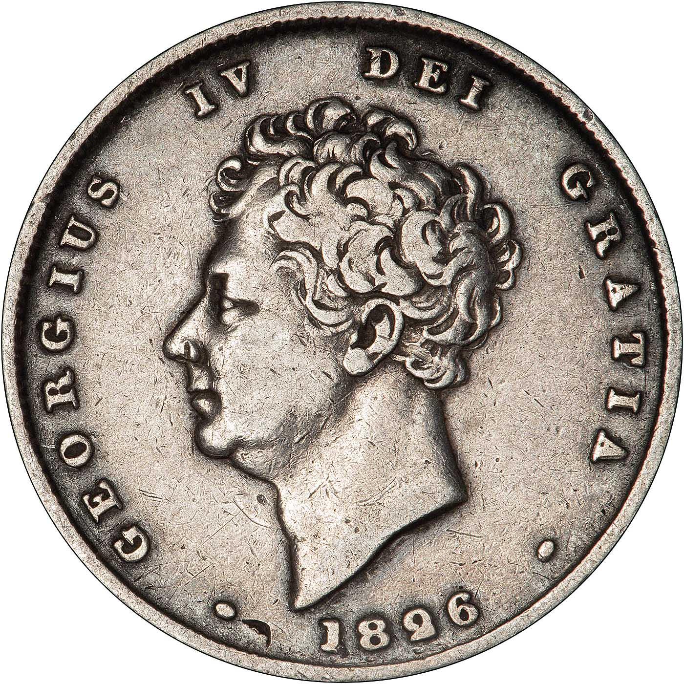 1826 Silver George IV Shilling Bare Head | Chards