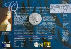 2001 100th Anniversary of the Victorian Era Base Metal BU Crown Royal Mint PNC Cover obv in wallet