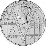 2001 100th Anniversary of the Victorian Era Base Metal BU Crown Royal Mint PNC Cover reverse