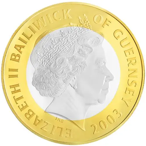 2003 Coronation 50th Anniversary 1 kg Silver Proof Coin Alderney - Pre-Owned obverse