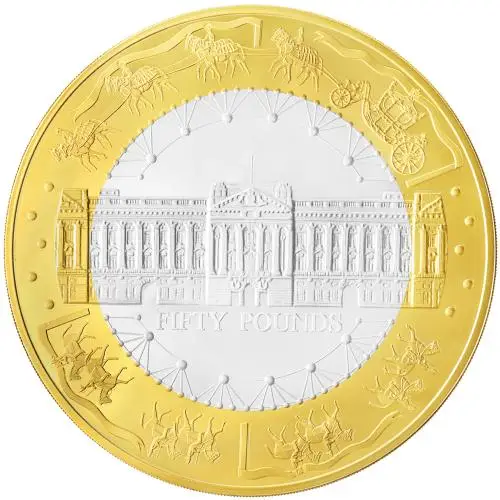 2003 Coronation 50th Anniversary 1 kg Silver Proof Coin Alderney - Pre-Owned reverse