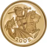 2005 Gold Full Sovereign Elizabeth II Proof Reverse