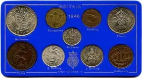 1946 George VI 9 Coin Set