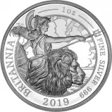 2019 6-Coin Silver Proof Britannia Set 1oz Reverse