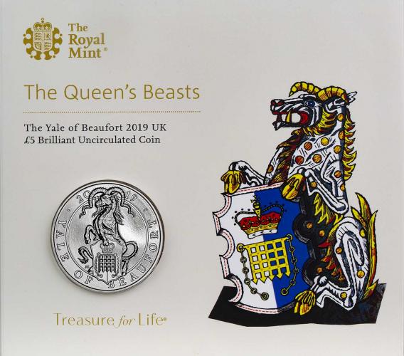 2019 Queen's Beasts Yale of Beaufort £5 Coin | Chards