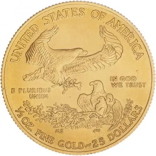 2014 Gold Bullion Ungraded Half Ounce Eagle  Coin Single United States of America US Mint obverse