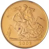 2008 Gold Sovereign Elizabeth II Bullion Coin - In Sleeve reverse chards