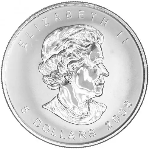 2008 Silver Uncirculated 1 Ounce Maple Rat Privy Mark  Coin obverse
