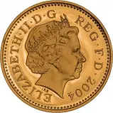 2004 £1 Gold Proof Forth Rail Bridge Coin Without Outer Box Obverse