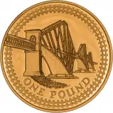 2004 £1 Gold Proof Forth Rail Bridge Coin In Capsule