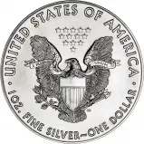 2018 Silver Bullion Ungraded 1 Ounce Eagle  Coin Single United States of America US Mint Eagle and Shield Reverse John Mercanti 