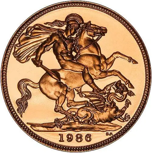 1986 Gold Full Sovereign Elizabeth II Proof 20866