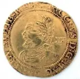 Gold Hammered James I Third Coinage (1619-1625) Laurel Coin