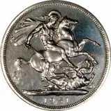 St. George and the Dragon on Reverse of 1951 Festival of Britain Crown