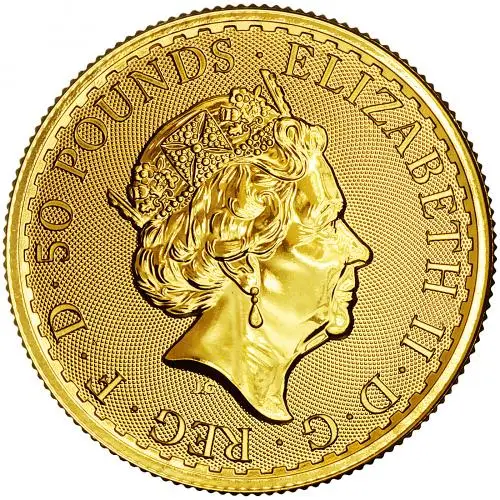 2018 Britannia 0.5 oz Gold Coin obverse chards image crop 