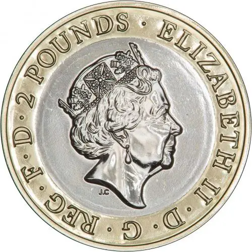 2019 £2 BU 350th Anniversary of Samuel Pepys' Diary Coin Obverse
