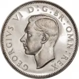 1937 Pound Sterling George VI Silver Shilling Coin Scottish Obverse