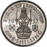 1937 George VI Silver Shilling - Scottish Reverse