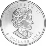 2013 Silver Bullion 1.5 Ounce Polar Bear 8 Dollar Coin obverse image crop