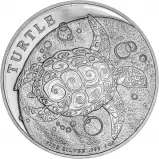 2014 Silver 1 Ounce Turtle  Coin Single Niue