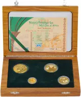 South Africa 2004 Gold Proof Natura Prestige Wild Cats Of Africa - 4 Coin Set box