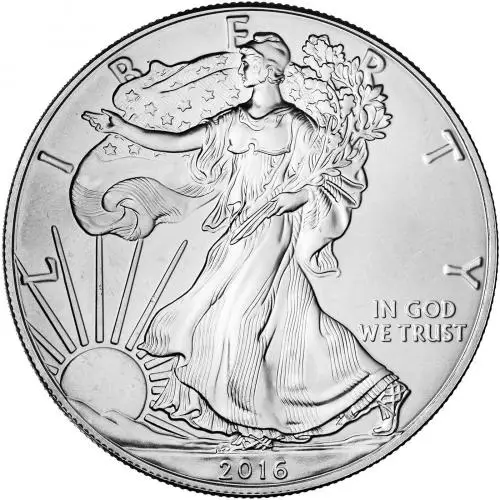 2016 Silver Bullion Ungraded 1 Ounce Eagle  Coin Single United States of America US Mint obverse