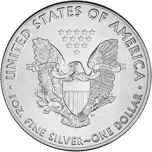 2016 Silver Bullion Ungraded 1 Ounce Eagle  Coin Single United States of America US Mint reverse