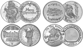 Silver 1 Ounce Christmas Rounds Our Choice - Secondary Market