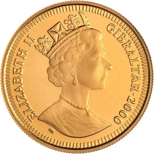2000 Gold Proof Full Elizabeth II Pearl and Diamond 100th Birthday Queen Mother One Set With a 0.015ct Diamond  Coin Sets Isle of Man Pobjoy Mint 2 Coins 2 obv