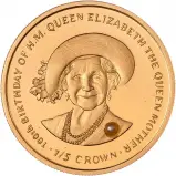 2000 Gold Proof Full Elizabeth II Pearl and Diamond 100th Birthday Queen Mother One Set With a 0.015ct Diamond  Coin Sets Isle of Man Pobjoy Mint 2 Coins 2