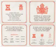 2000 Gold Proof Full Elizabeth II Pearl and Diamond 100th Birthday Queen Mother One Set With a 0.015ct Diamond  Coin Sets Isle of Man Pobjoy Mint 2 Coins Certs