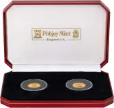 2000 Queen Mother 100th Birthday Pearl and Diamond Isle of Man Gold Proof 2 Coin Set
