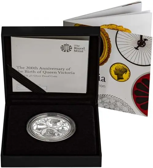 2019 Silver Proof 200 Years Since the Birth of Queen Victoria £5 Coin Presentation Box