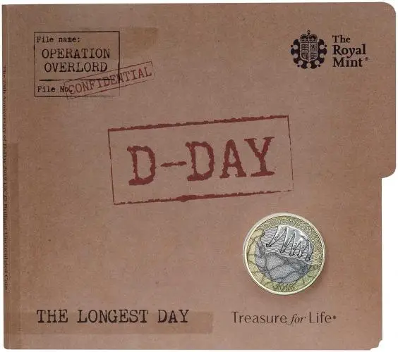2019 D-Day Brilliant Uncirculated £2 Coin Presentation Folder
