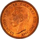 1946 George VI Copper Graded Farthing Obverse