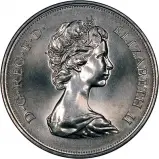 Obverse of 1972 Royal Silver Wedding Anniversary Crown