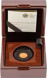 2016 Gold Quarter Sovereign Elizabeth II Proof