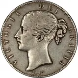 1847 Victoria Young Head Silver Crown Obverse