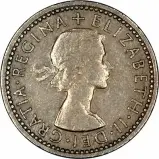 1959 Elizabeth II Sixpence